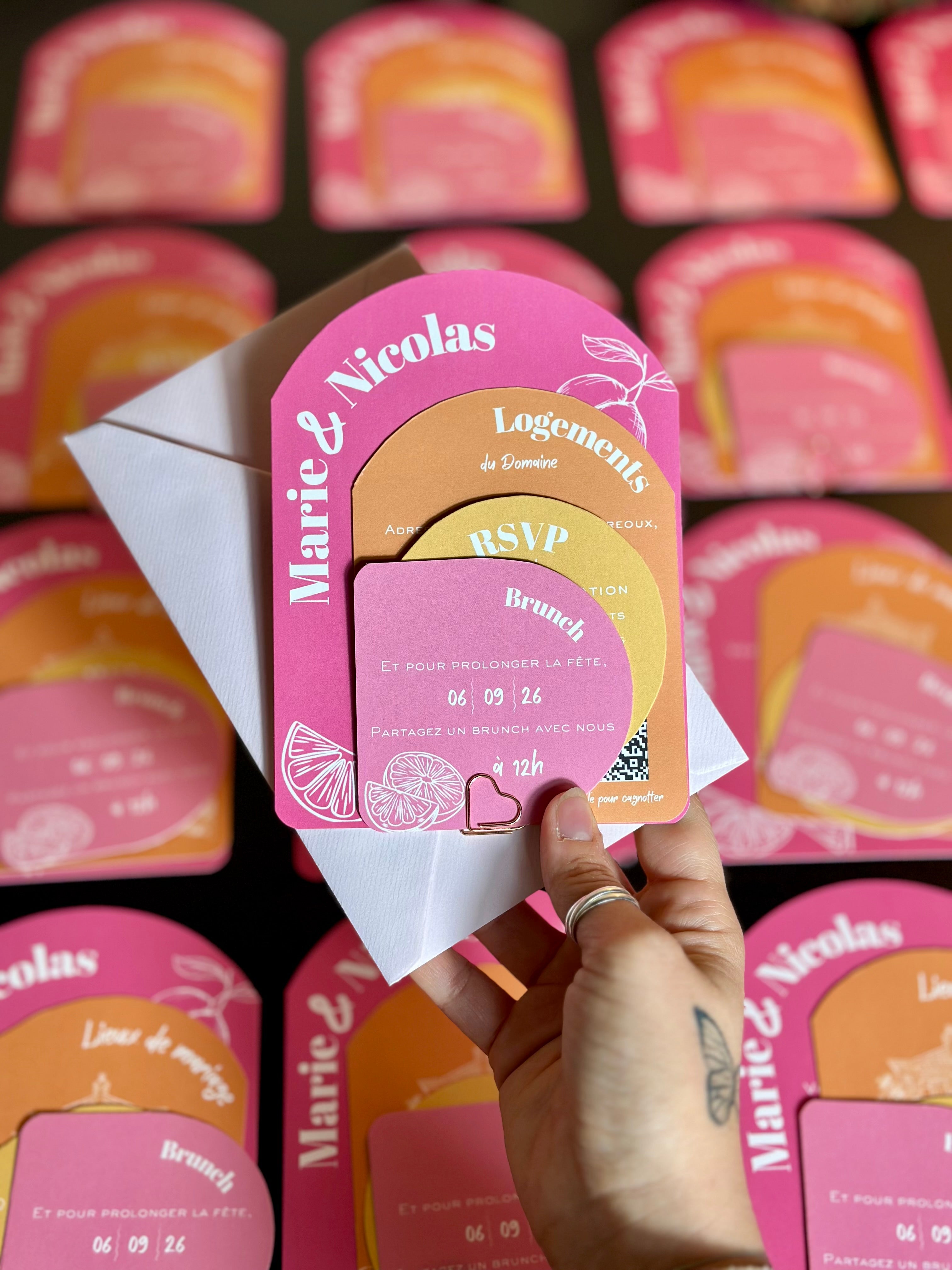 Faire-parts colorés