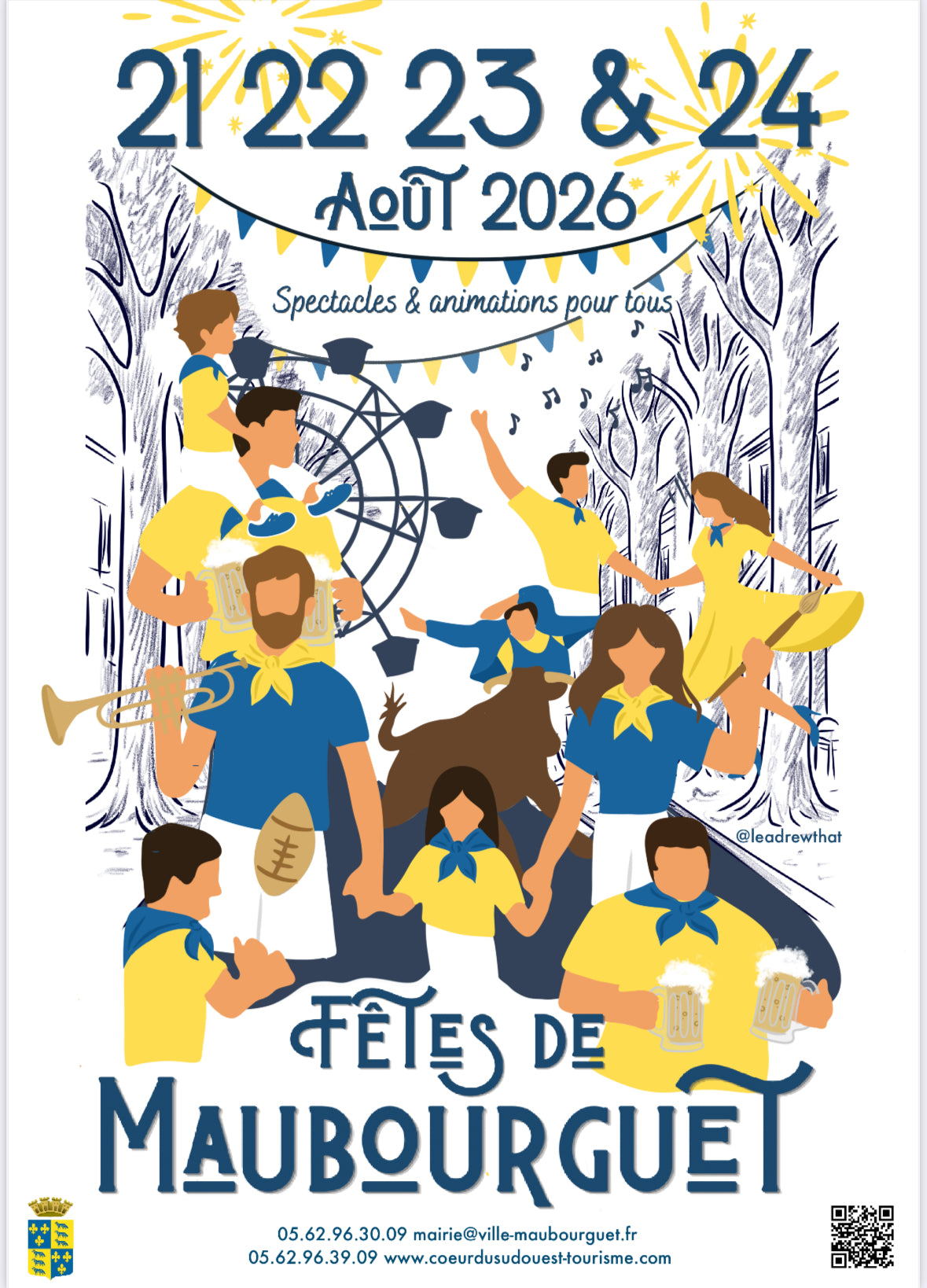 Affiche officielle Fêtes de Maubourguet